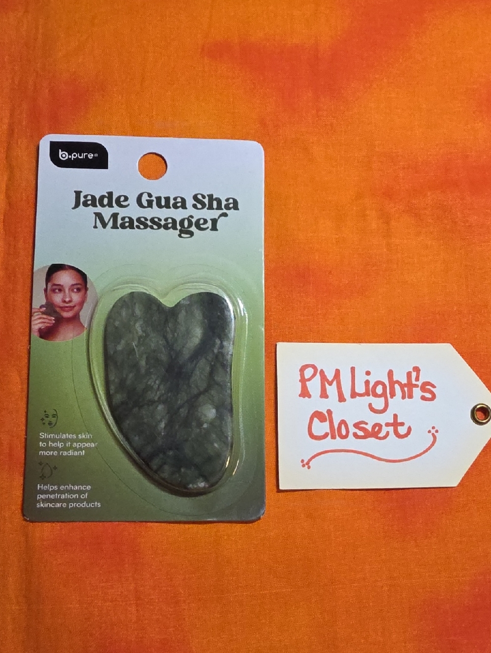 B.Pure Jade Gua Sha Massager Green New